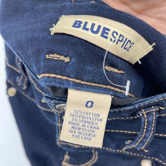 Blue Spice High Waist Stretch Denim Shorts - Picture 4 of 7